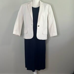 J. McLaughlin Shift Dress Navy Stretch X-Large Back Zip EUC